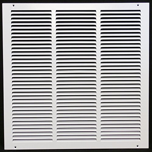 4 inch x 18 inch Return Air Grille - Sidewall and Ceiling - HVAC Vent Duct Cover Diffuser - -White- -Outer Dimensions 5.75w X 19.75 inchh-