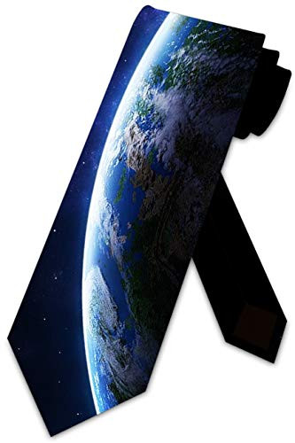 Space Ties Mens Astronomy Tie Earth Necktie by Three Rooker