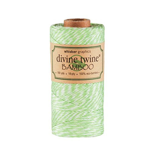Divine Twine Eco-Bamboo Solid Green/White