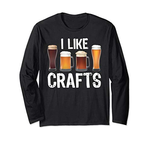 Vintage I Like Crafts Design - Funny Craft Beer Beer Lover Long Sleeve T-Shirt