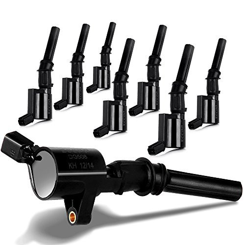 Ignition Coils ECCPP Replacement Ignition Parts Curved for Ford Lincoln Mercury 4.6L 5.4L 6.8L Compatible with DG508 DG457 C1454 FD503 (Pack of 8) Ignition Coils ECCPP Replacement Ignition Parts Curved for Ford Lincoln Mercury 4.6L 5.4L 6.8L Compatible with DG508 DG457 C1454 FD503 (Pack of 8)