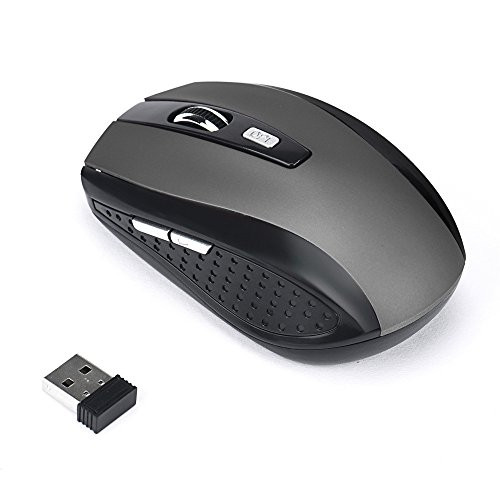 2.4GHz Wireless Gaming Mouse USB Receiver Pro Gamer for PC Laptop Desktop -Gray-