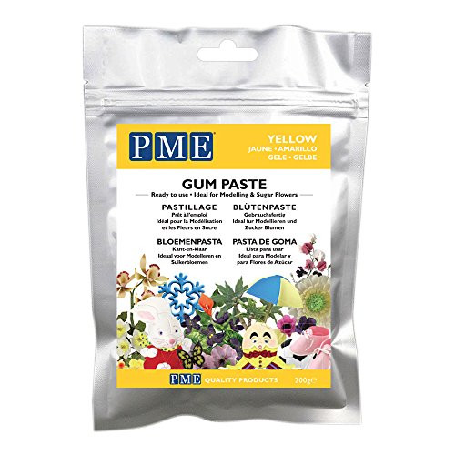 PME Cake Icing Sugar Modelling Sugarpaste Gum Paste Decoration Yellow 200g -7oz-