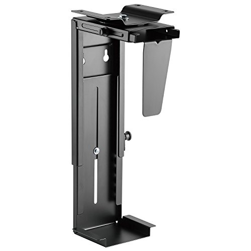 Universal Adjustable Under Desk PC CPU Mount, Wall PC Mount with 360Swivel, Heavy Duty Computer Tower Holder Holds Up to 22lbs by HUANUO