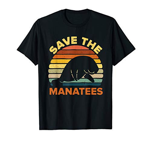 Save The Manatees Chubby Shirt Retro Vintage Shirt Gift Tee T-Shirt
