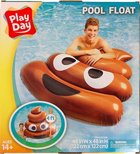 Poop Emoji Pool Lounger 4 ft