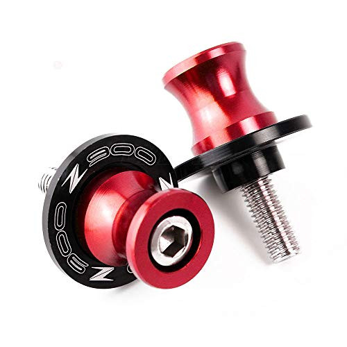 2pcs 8MM M8 Motorcycle Swing arm Sliders Spools CNC Swing Arm Stand Screw for Kawasaki Z900 2017-2020 -red-