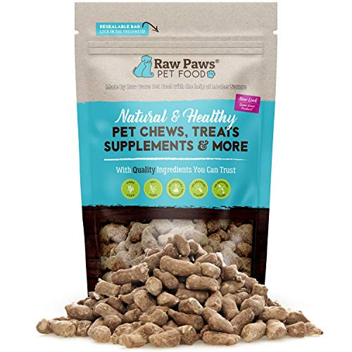 Raw Paws Pet Chicken Freeze Dried Cat Treats  and  Dog Treats 4-oz - Made in USA Raw Freeze Dried Dog Treats - Free-Run Grain Gluten Wheat  and  Antibiotic-Free Chicken Cat Treats - All Natural Pet Snacks