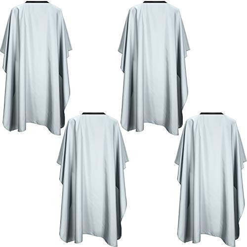 4 Pieces Salon Barber Cape Waterproof Hair Cutting Cape Haircut Styling Cape Hairdressing Cape for Barbers and Stylists -Grey- 4 Pieces Salon Barber Cape Waterproof Hair Cutting Cape Haircut Styling Cape Hairdressing Cape for Barbers and Stylists -Grey-