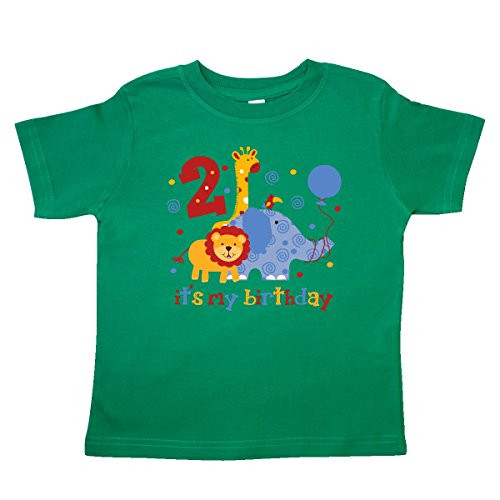 inktastic Safari 2nd Birthday Toddler T-Shirt 3T Kelly Green 10fd2