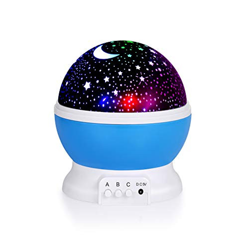 Star Night Light for Kids Star Projector 360 Degree Rotating LED Night Light Projection Lamp with USB Cable Baby Night Lights for Bedroom Decoration Christmas Party Birthday Gift for Kids Baby