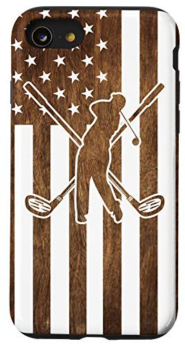 iPhone SE -2020- / 7 / 8 Golf Golfer American Flag Golfing Cool Sports Lovers Gifts Case