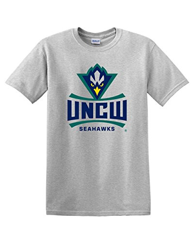 UNCW Ash Seahawks Full Logo Adult T-Shirt -Large-