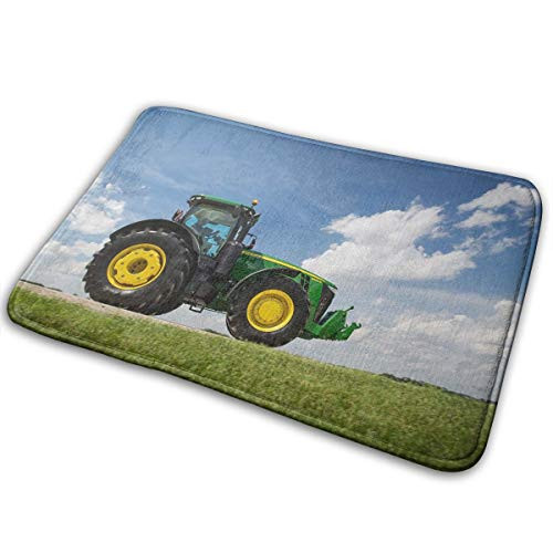 John_Deere_8370r_Tractor Memory Foam Bath Mats Non-Slip Bathroom Rugs Water Absorbent Fast Dry Soft Comfortable Stylish 23.6x15.7inch