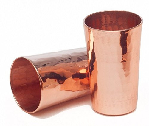 Sertodo Copper CSHT-TQ-2 Tequilero Shot Cup Flight, Hand Hammered 100% Pure Copper, 2 oz, Set of 2