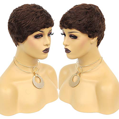 VRVOGUE Short Human Hair Pixie Wigs Pixie Cut Short Black Wavy Wigs Layered Short Human Hair Wigs for Black Women -Pixie Cut Wigs 4- VRVOGUE Short Human Hair Pixie Wigs Pixie Cut Short Black Wavy Wigs Layered Short Human Hair Wigs for Black Women -Pixie Cut Wigs 4-