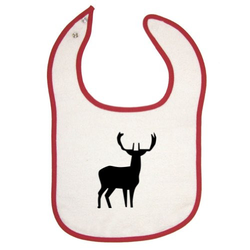Mashed Clothing Deer -Black- Red Piping Bib