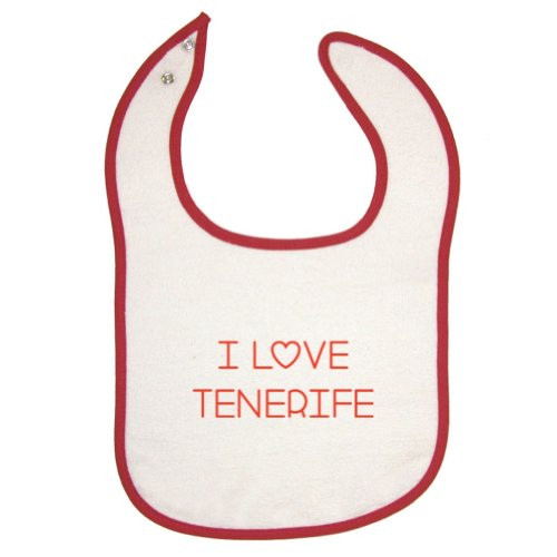 Mashed Clothing I Love Tenerife Red Piping Bib