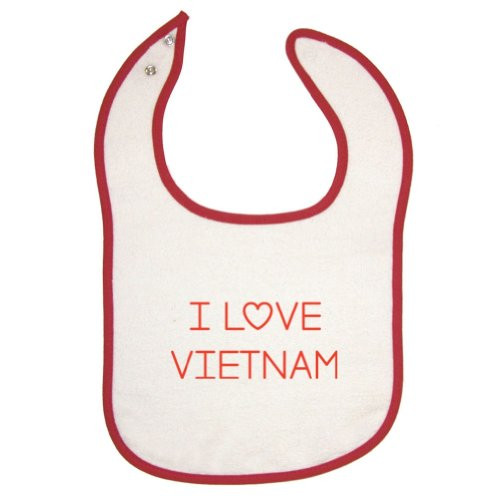Mashed Clothing I Love Vietnam Red Piping Bib