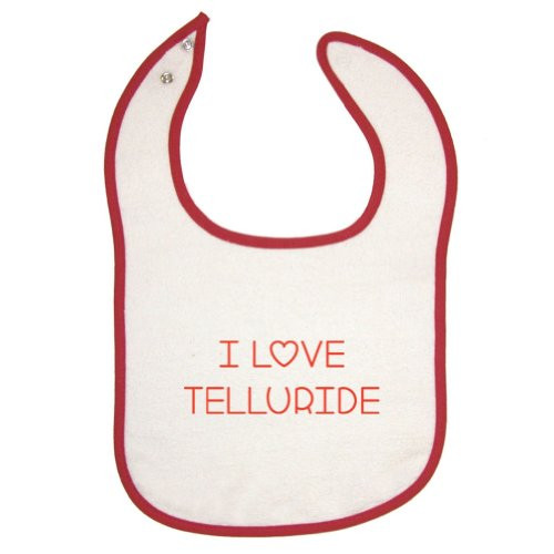 Mashed Clothing I Love Telluride Red Piping Bib