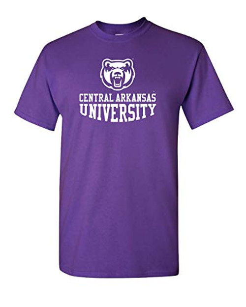 CreateMyTee - University of Central Arkansas Arched One Color T-Shirt - UCA Logo Apparel Mens/Womens T-Shirt -Purple X-Large-