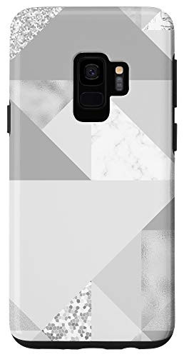 Galaxy S9 Gray Geometric Triangles Abstract Design Case