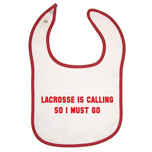 Mashed Clothing Lacrosse Is Calling So I Must Go Red Piping Bib