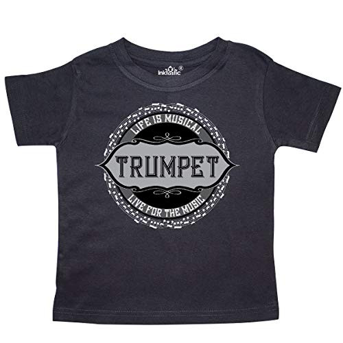 inktastic Trumpet White Music Note Circle Toddler T-Shirt 5-6 Black 2dcbb