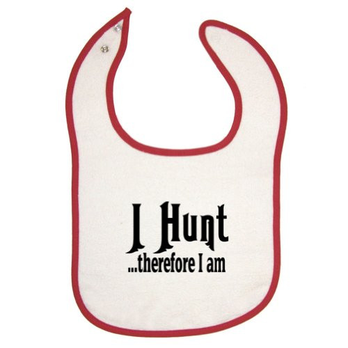 Mashed Clothing I Hunttherefore I am Red Piping Bib