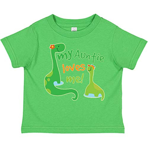 inktastic My Auntie Loves Me Dinosaur Toddler T-Shirt 3T Apple Green 1c10c inktastic My Auntie Loves Me Dinosaur Toddler T-Shirt 3T Apple Green 1c10c