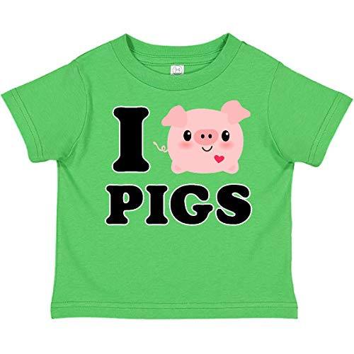 inktastic I Love Pigs Toddler T-Shirt 2T Apple Green 2e1d2