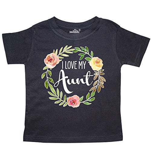inktastic I Love My Aunt- Flower Circle Toddler T-Shirt 5-6 Black 34d48