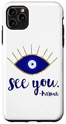 iPhone 11 Pro Max Blue Evil Eye See You Signed by Karma Case