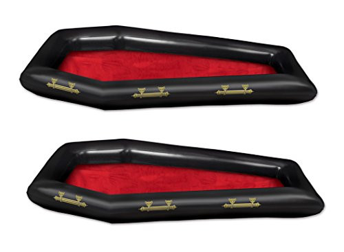 Beistle S00044AZ2, 2 Piece Inflatable Coffin Buffet Coolers, 22'' x 54''