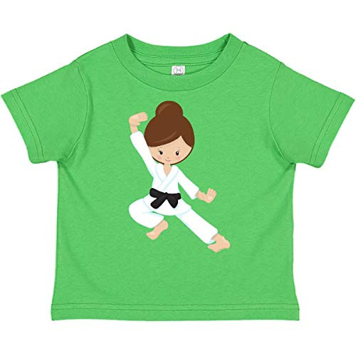 inktastic Cute Girl Brown Hair Black Toddler T-Shirt 2T Apple Green 39dc9