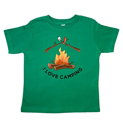 inktastic I Love Camping Campfire with Toddler T-Shirt 5-6 Kelly Green 29b8a