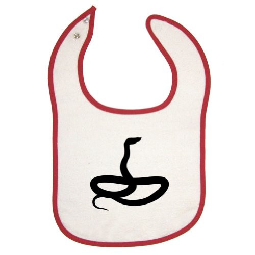 Mashed Clothing Snake -Black- Red Piping Bib