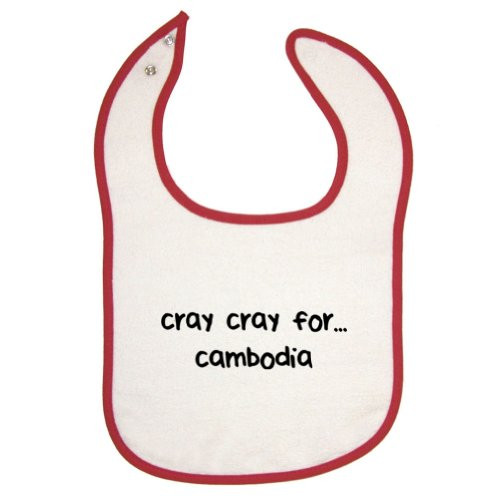 Mashed Clothing Cray Cray For cambodia Red Piping Bib