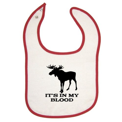 Mashed Clothing Its In My Blood -Moose- Red Piping Bib