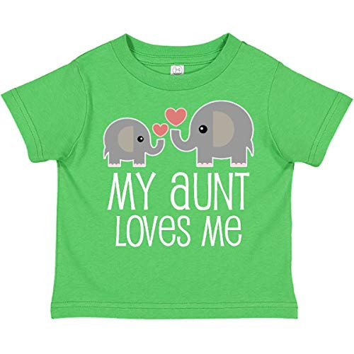 inktastic My Aunt Loves Me Niece Nephew Toddler T-Shirt 4T Apple Green 2897d