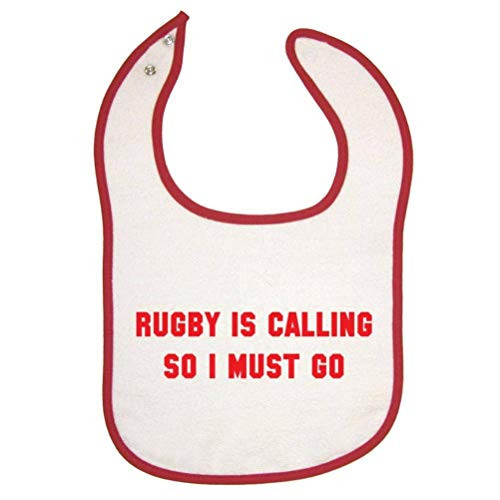 Mashed Clothing Rugby Is Calling So I Must Go Red Piping Bib