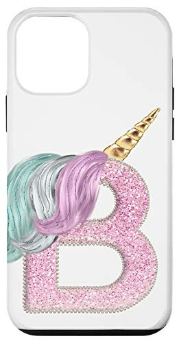 iPhone 12 mini Monogram Unicorn Letter First Name Initial B Case