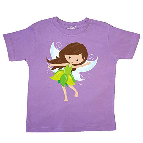 inktastic Cute Fairy Brown Hair Fairy in Toddler T-Shirt 5-6 Lavender 3a0e1