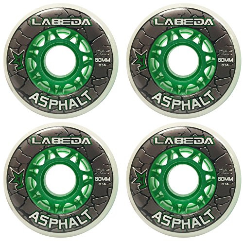 LABEDA WHEELS Inline Roller Hockey GRIPPER ASPHALT OUTDOOR WHITE (80)