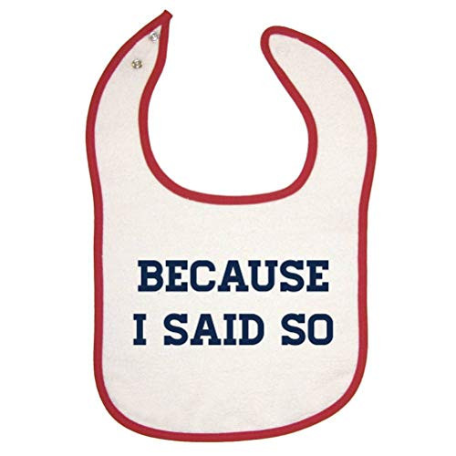 Mashed Clothing Because I Said So Red Piping Bib Mashed Clothing Because I Said So Red Piping Bib