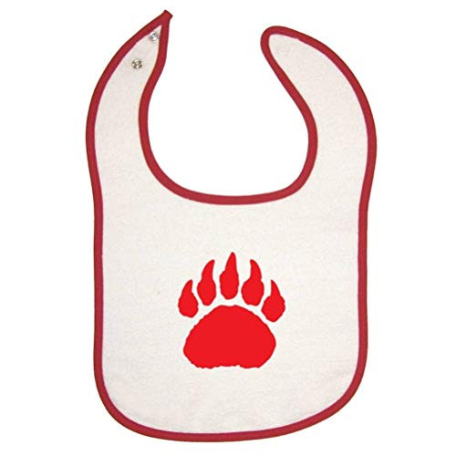 Mashed Clothing Bear Paw -Red- Red Piping Bib