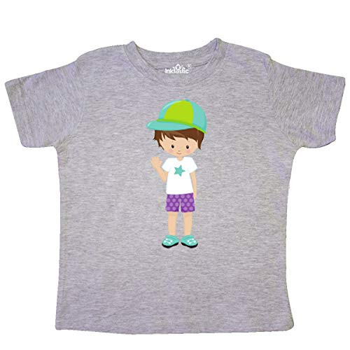 inktastic Spring Boy Brown Hair Baseball Toddler T-Shirt 4T Heather Grey 3c0e4