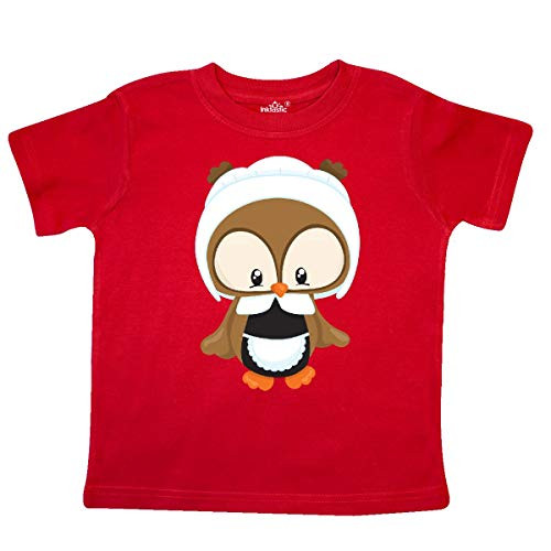 inktastic Thanksgiving Owl Brown Owl with Pilgrim Toddler T-Shirt 5-6 Red 3a0bf
