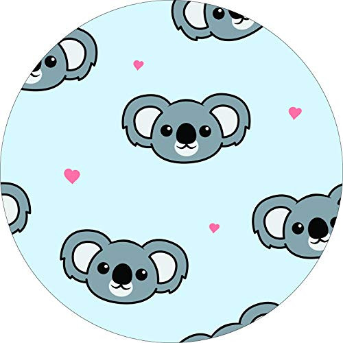 Cute Adorable Kawaii Koala Bear Design Cartoon Vinyl Sticker -Circle 12 inch Wide-