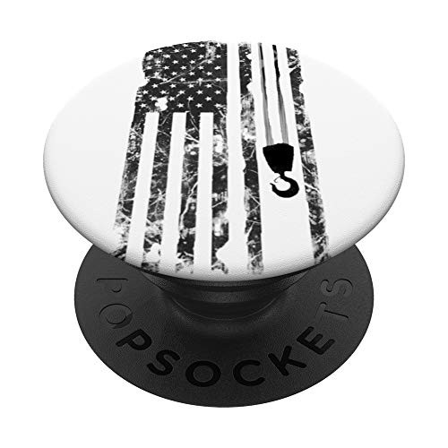 Crane Operator American flag rigger hook distressed PopSockets PopGrip Swappable Grip for Phones  and  Tablets